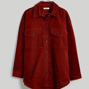 NWOT Madewell Corduroy Twill Oversized Shirt-Jacket